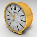 欧式金色钟表,闹钟3D模型