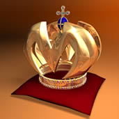 带钻石的金皇冠艺术品3D模型