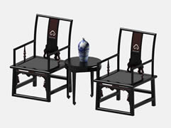 中式红木家具太师椅,3D椅子模型