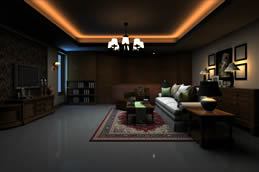 欧式复古客厅3d模型