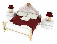 欧式奢华双人床3d模型