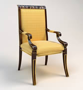 精品欧式金边椅子3d模型