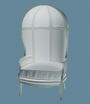 欧式风格的高靠背椅3D模型