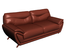 牛皮双人沙发3D模型