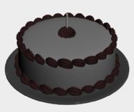 巧克力蛋糕的3D模型