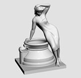 性感女人雕塑3d模型
