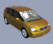 金色汽车3d模型