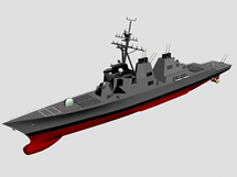 导弹驱逐舰,战舰3d模型