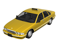 黄色的士,3d汽车模型