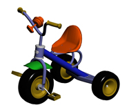 儿童玩具车,自行车3d模型