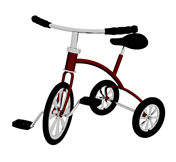 儿童自行车,三轮车3d模型