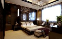 中式客房,卧室3D模型