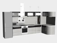 现代厨房3D模型