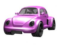粉色大众甲壳虫3D模型