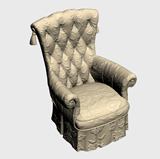 奢华雕花沙发扶手椅3d模型