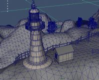 海边灯塔场景maya模型
