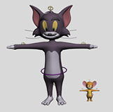 动画Tom & Jerry,猫和老鼠的3D模型