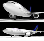 空中客车A310,3D飞机模型