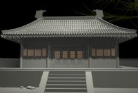 寺庙,庙宇,古代建筑3D模型