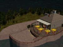休闲小岛,度假区,3d场景模型