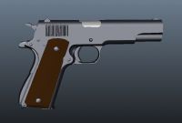 手枪m1911 3d模型