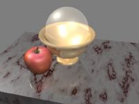 苹果,水晶球maya模型