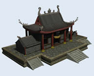兰若寺,古代残破寺庙3D模型