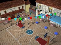 篮球场maya模型