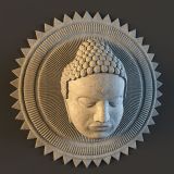 佛像,佛头雕塑3D模型