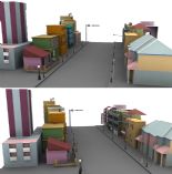 一个街道的maya场景模型