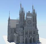 高精度教堂maya模型