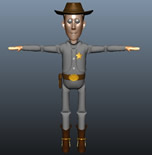 胡迪,玩具总动员中的牛仔,3D人物模型