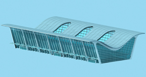 南通机场,现代建筑3D模型