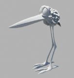 长腿尖嘴鸟maya模型