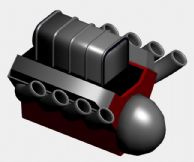 轮船引擎3D模型