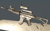 M4A沙漠风暴阻击步枪3D模型
