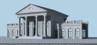 欧式酒店门头,教堂3D模型