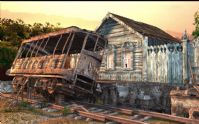 旧火车站,火车,maya场景模型