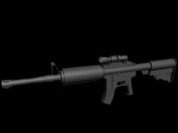 M4A1瞄准镜战术附挂3D模型