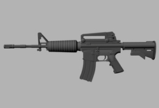 m4a步枪maya模型