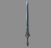 网游《剑侠情缘3》中古朴的古代长剑3D模型