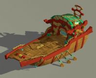 2.5D古代船只3D模型