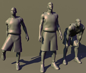 凯尔特人三巨头,保罗-皮尔斯,雷-阿伦,凯文-加内特,3D人物模型