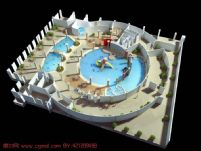 水上乐园,游泳池,游泳馆,大型场景建筑3D模型