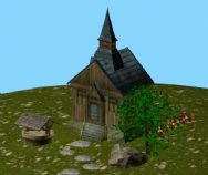 小屋外景3D模型