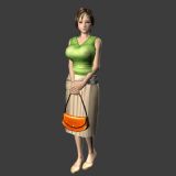 羞涩的女人3D模型(带动画)