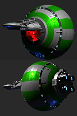 圆形飞船,太空飞船3d模型
