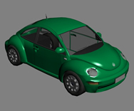 大众汽车,大众甲壳虫汽车3D模型