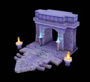 游戏中的大门建筑3D模型
