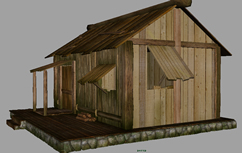 木房子,民房3D模型